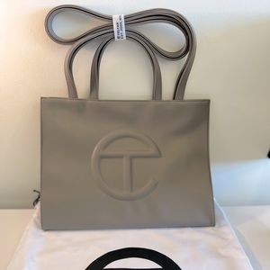 Telfar Gray Medium Shopping Bag